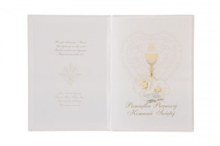 Książeczka pamiątkowa z chrztu pamiatka Komunia Agamis (mała)