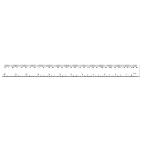 Linijka plastikowa 30cm przeźroczysta 30cm Tetis (BL-002C (400))