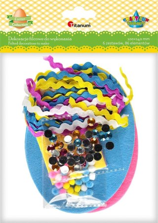 Ozdoba filcowa Craft-Fun Series Wielkanoc Pisanki do złożenia Titanum (5003)