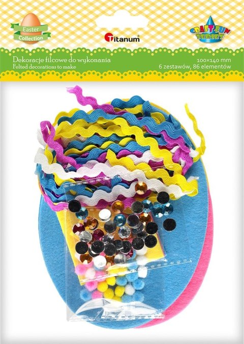 Ozdoba filcowa Craft-Fun Series Wielkanoc Pisanki do złożenia Titanum (5003)