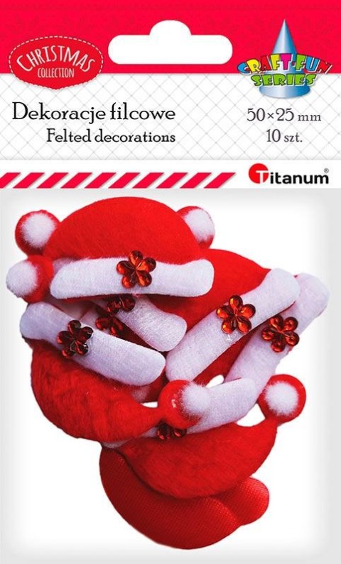 Ozdoba filcowa Craft-Fun Series czapki Mikołaja Titanum (23BR1204-53)