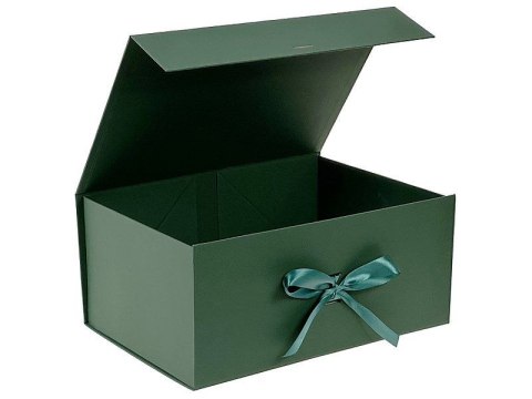 Pudełko na prezent do samodzielnego składania, ciemnozielone [mm:] 390x280x 175 Adar (617223)