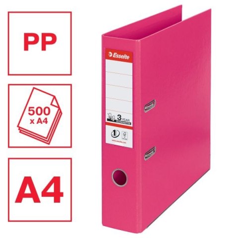 Segregator dźwigniowy No.1 Power A4 75mm fuksja Esselte (811313)
