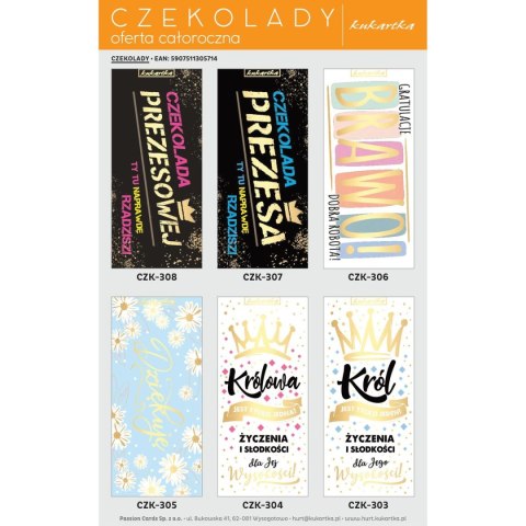 Słodycze czekoladowe Kukartka