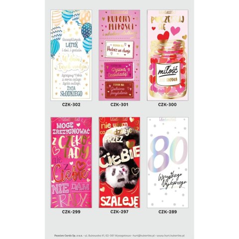 Słodycze czekoladowe Kukartka