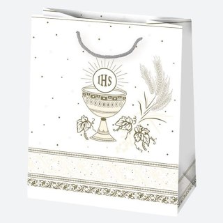 Torba prezentowa torba ozdobna komunia brokat A5 [mm:] 190x230x 105 Pol-mak (t4b)