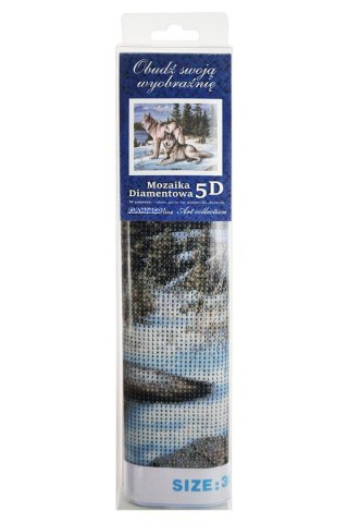 Zestaw kreatywny Diamentowa mozaika 30x40cm Wilki Flamingo Line (TSGK70871)