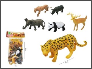 Figurka Zwierzęta dzikie 6 szt 9-12 cm Hipo (H13806)