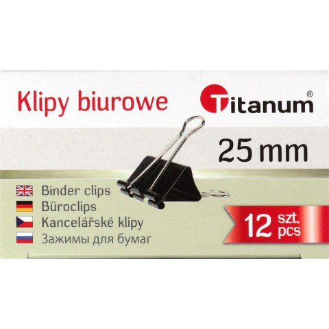 Klipy 25 mm 25mm czarny Titanum (BC25)