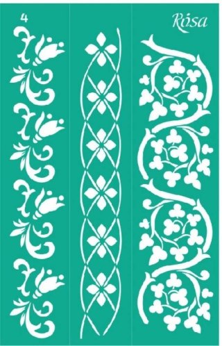 Szablon Ornament kwiatowy Rosa (04)