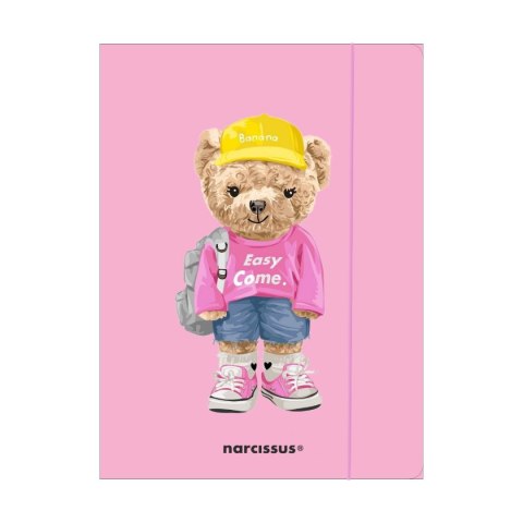 Teczka kartonowa na gumkę Teddies& Miś Urszula A4 mix 270g Narcissus