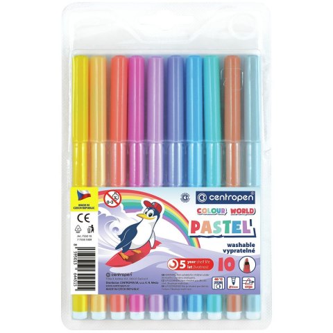 Flamaster pastel 10 kol. Centropen (775501009)