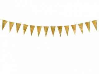 Girlanda flagietki, złoty, 2,15 m Partydeco (FLG13-019M)