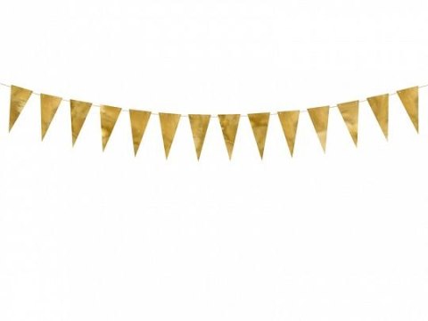 Girlanda flagietki, złoty, 2,15 m Partydeco (FLG13-019M)