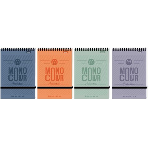 Kołozeszyt (kołonotatnik) MONOCOLOR A6 96k. krata (nd) (5320)