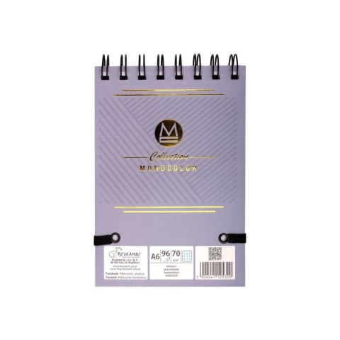 Kołozeszyt (kołonotatnik) MONOCOLOR A6 96k. krata (nd) (5320)