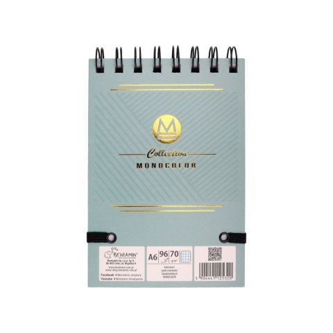 Kołozeszyt (kołonotatnik) MONOCOLOR A6 96k. krata (nd) (5320)