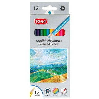 Kredki ołówkowe heksagonalne 12 kol. Toma (To-545)