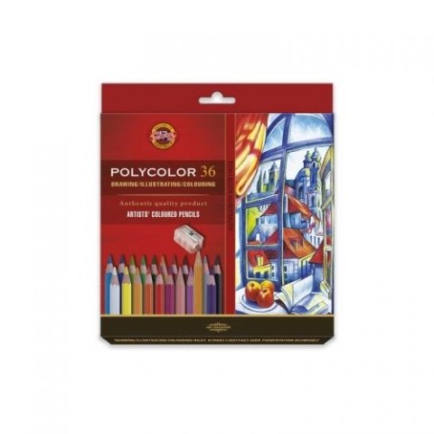 Kredki ołówkowe polycolor 36 kolorów 36 kol. Koh-I-Noor (3835)