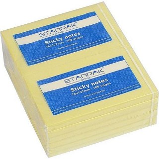 Notes samoprzylepny (karteczki) Office żółta 100k [mm:] 127x76 Starpak (152615)