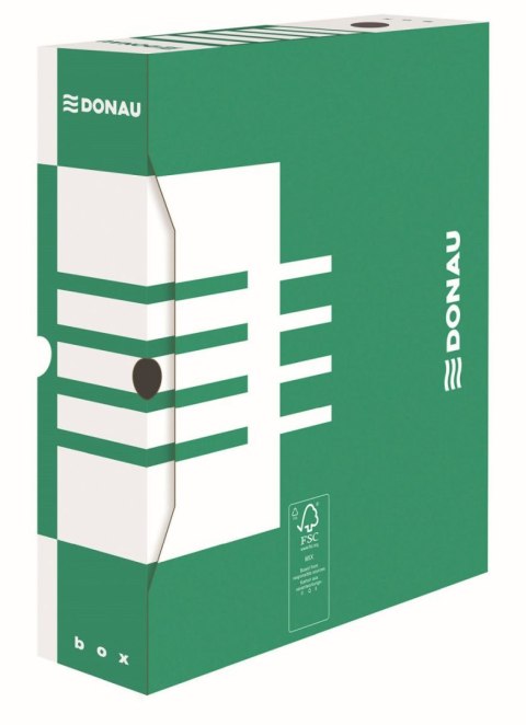 Pudło archiwizacyjne A4 zielony karton [mm:] 80x340x 297 Donau (7660301FSC-06)
