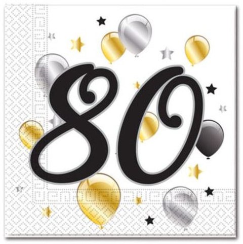 Serwetki balloons 80 biały papier [mm:] 330x330 Godan (88871)