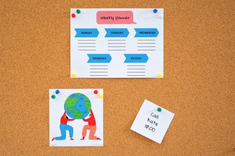 Tablica korkowa w drewnianej ramie Memoboards (TC54/1)