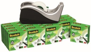 Taśma biurowa Magic komplet rolek + podajnik 19x33 [mm x m] Scotch (3M-70005258358)