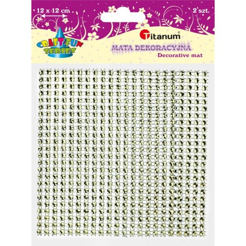 Taśma ozdobna Craft-Fun Series mata 12x12cm z kryształkami złota Titanum (PJ651)
