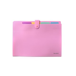 Teczka z przegródkami A4 kolor: różowa Biurfol (THP-A4-01)