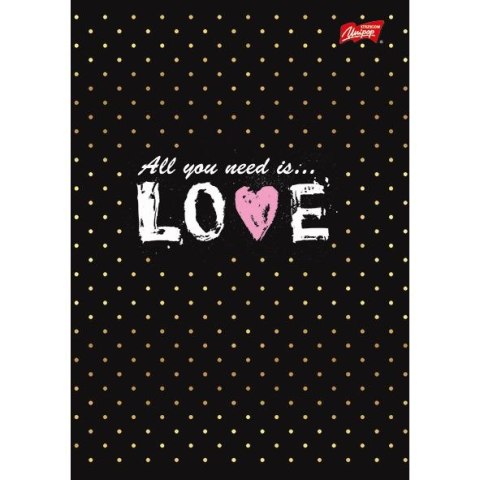 Zeszyt Golden Love A4 60k. krata Unipap