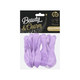 Balon gumowy Beauty&Charm makaronowe lawendowe 10szt. lawendowy 12cal Godan (CB-1KLA)