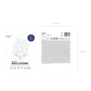 Balon gumowy Party Deco BALONY STRONG pastelowy 10 szt perłowy 270mm Partydeco (SB12P-008-10)
