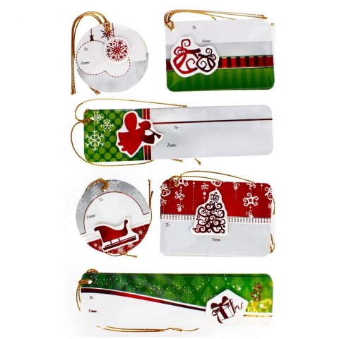 Bileciki do prezentów 12szt. Boże Narodzenie Craft Fun (501895)