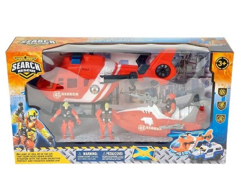 Helikopter zestaw pojazdów ratunkowych z figurkami Adar (613522)