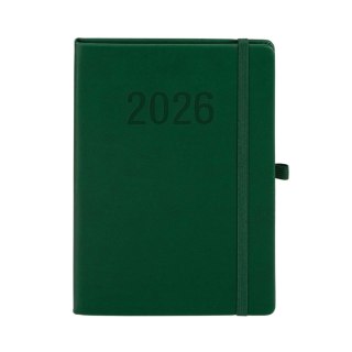 Kalendarz książkowy (terminarz) 2026 MEMOFIX TDW A5 Antra (ZIELONY)