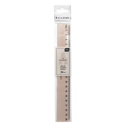 Linijka ACADEMY KOLOROWA 20cm Interdruk