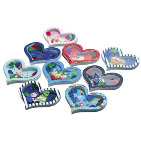 Naklejki świąteczne Craft-Fun Series Serca z widoczkami i cekinami Titanum (418647)