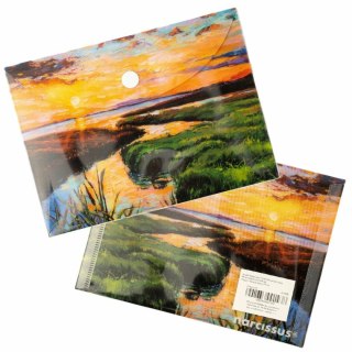 Teczka plastikowa na zatrzask Rzeka Vista A6 mix 28 mic. Narcissus