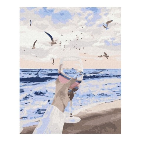 Zestaw kreatywny Malowanie Po Numerach 40x50 cm morze w szklance Brushme (BR-BS52416)