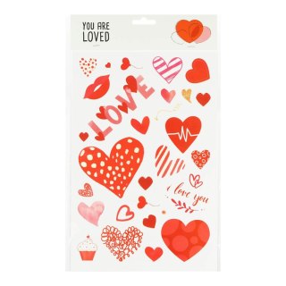 Dekoracja Walentynkowa dekoracja okna - elektrostatyczna Arpex (WA3865)