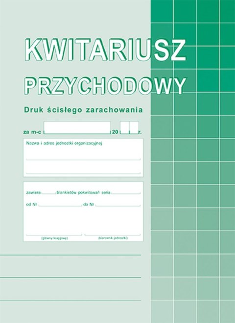Druk samokopiujący Kwitariusz przychodowy A5,oryg.+ 2 kopie A5 60k. Michalczyk i Prokop (400-3)