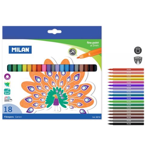 Flamaster 18 kol. Milan (06F18)