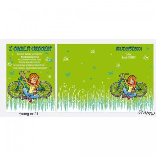 Kartka składana Young Urodzinowy dla dziewczyny B6 Ev-corp (STKY-021)