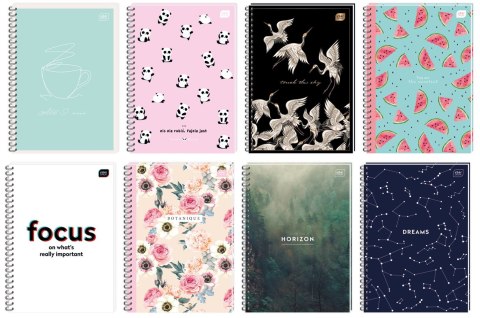 Kołozeszyt (kołonotatnik) B5 160k. 70g krata Interdruk (KOŁOZB5160M)