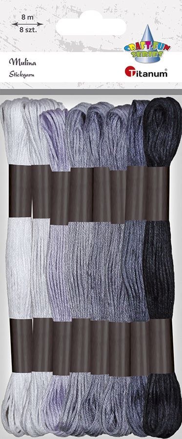 Mulina Craft-Fun Series tonacja szara 8 kol. Titanum (21DT0514-5)