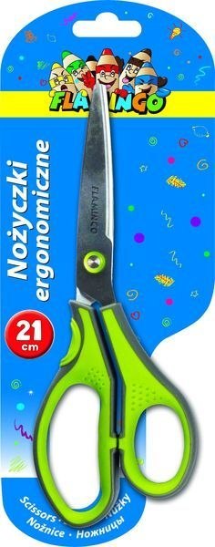 Nożyczki Soft Touch 21cm Flamingo