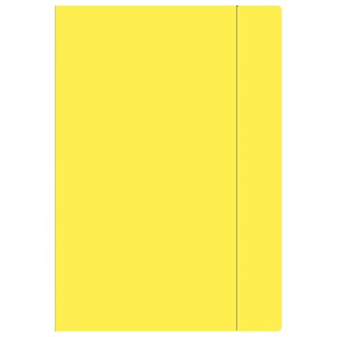 Teczka kartonowa na gumkę A4+ żółta Interdruk (TEGUFLUOŻ)