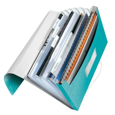 Teczka z przegródkami Wow A4 kolor: turkusowy 6 przegródek Leitz (45890051)