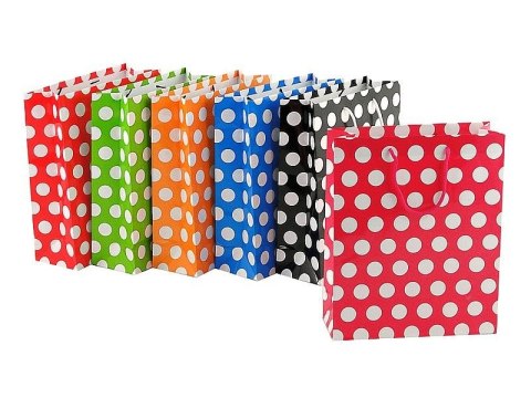 Torba prezentowa w kropki A4+ [mm:] 320x260x 100 Adar (458918)